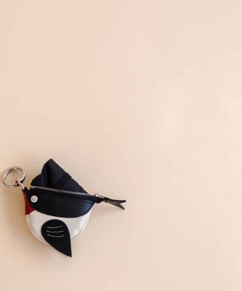 Loewe + Paula's Ibiza Whale Textured-leather Bag Charm in Black