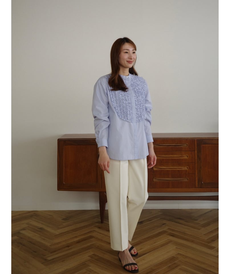 【再値下げ】OHGA FRILL short sleeves (White) 再値下げ】OHGA FRILL short sleeves (White)