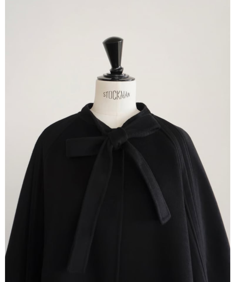 ohga リバーポンチョ コート ブラック 新品 BOWTIE PONCHO | OHGA