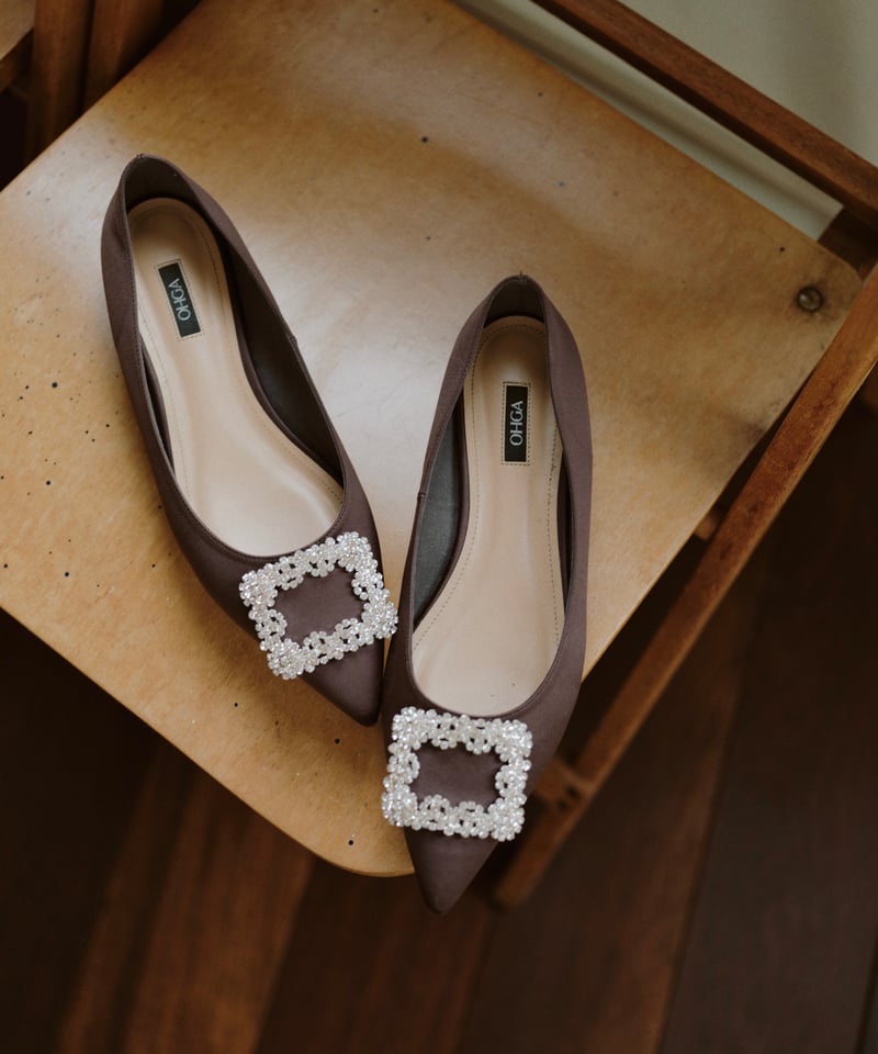 【新品未使用】OHGA サテン ビジュー パンプス ベージュ 23cm 2025年最新】OHGA パンプス 23.5の人気アイテム - メルカリ