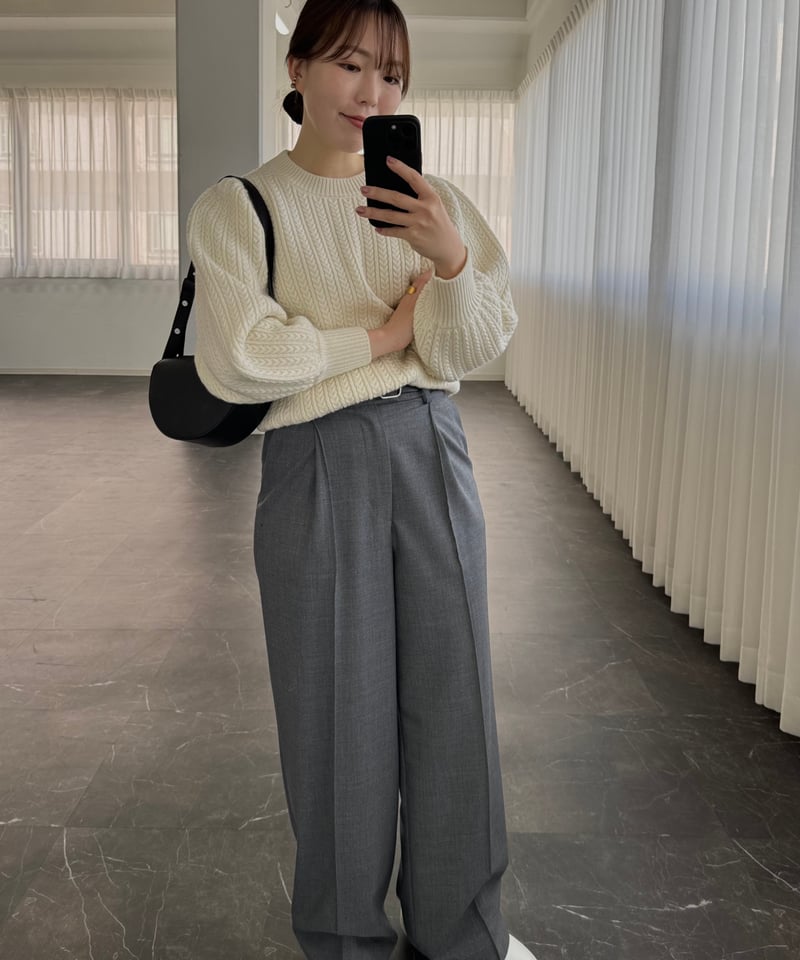 CABLE PUFF KNIT | OHGA 