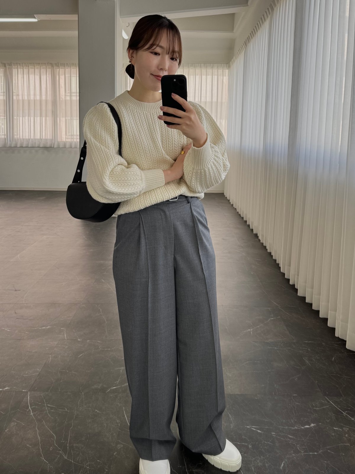 クリーニング済】OHGA PUFF KNIT white ニット 【公式通販】