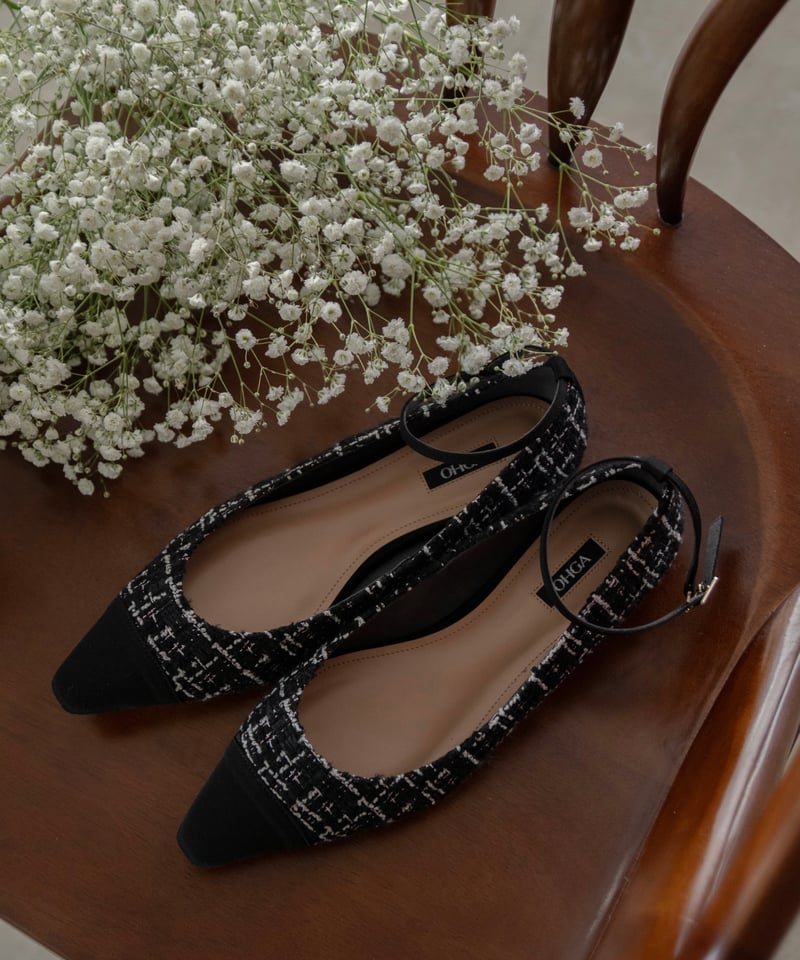 COMBI TWEED PUMPS ブラック | OHGA