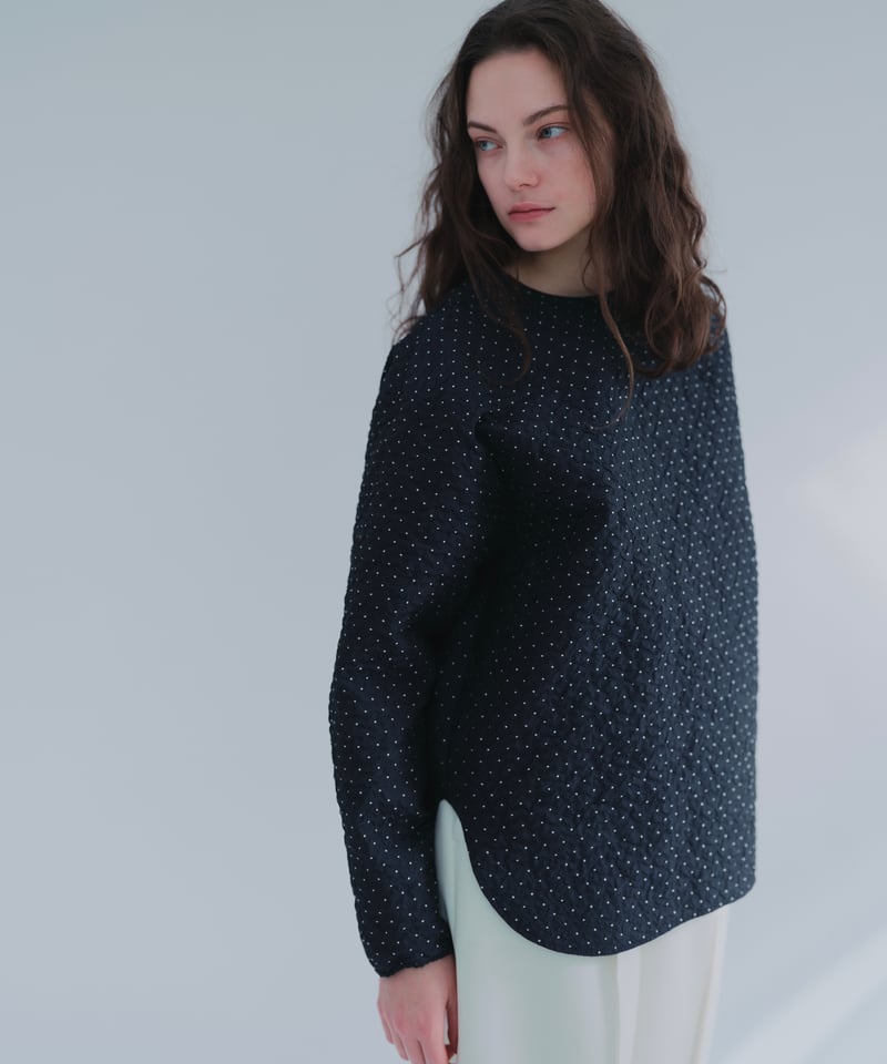 未使用✨OHGA　オーガ　JACQUARD BLOUSE　ジャガード トップス DOT JACQUARD | OHGA