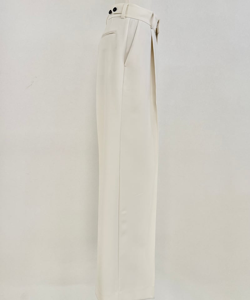 OHGA TUCK PANTS セミワイドパンツ ネイビーM TUCK PANTS セミワイドパンツ | OHGA