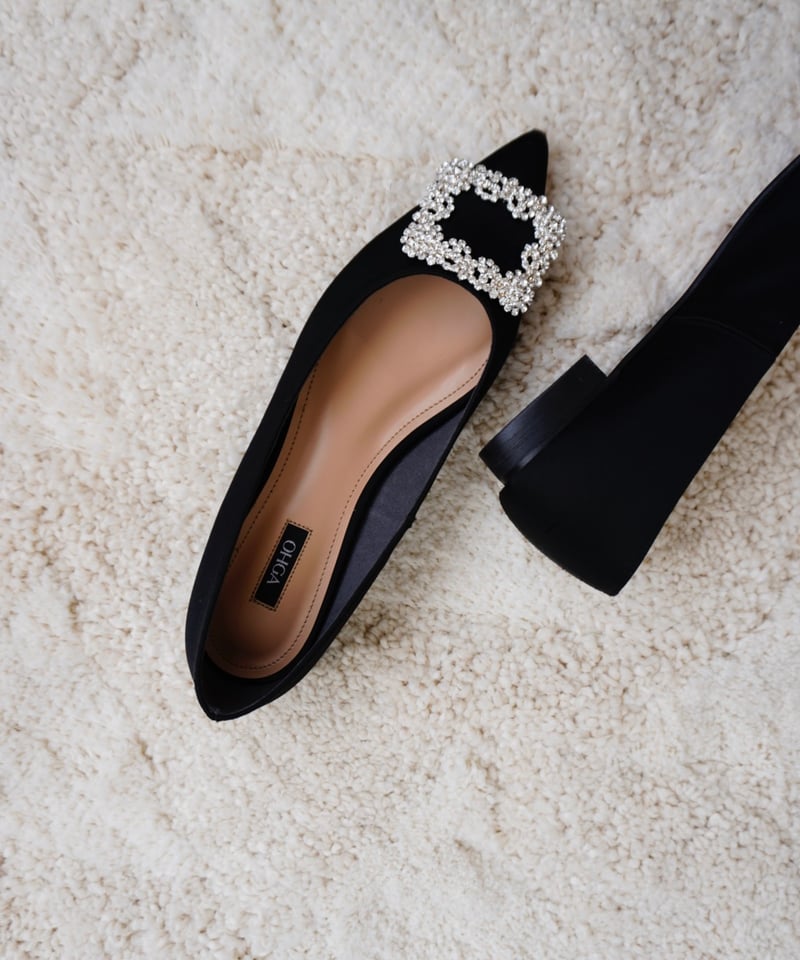 SATIN BIJOU PUMPS | OHGA