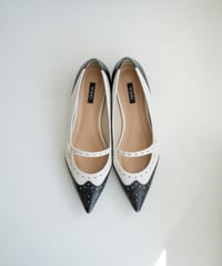 【新品】OHGA BIG RIBBON/シルバー 23.5cm