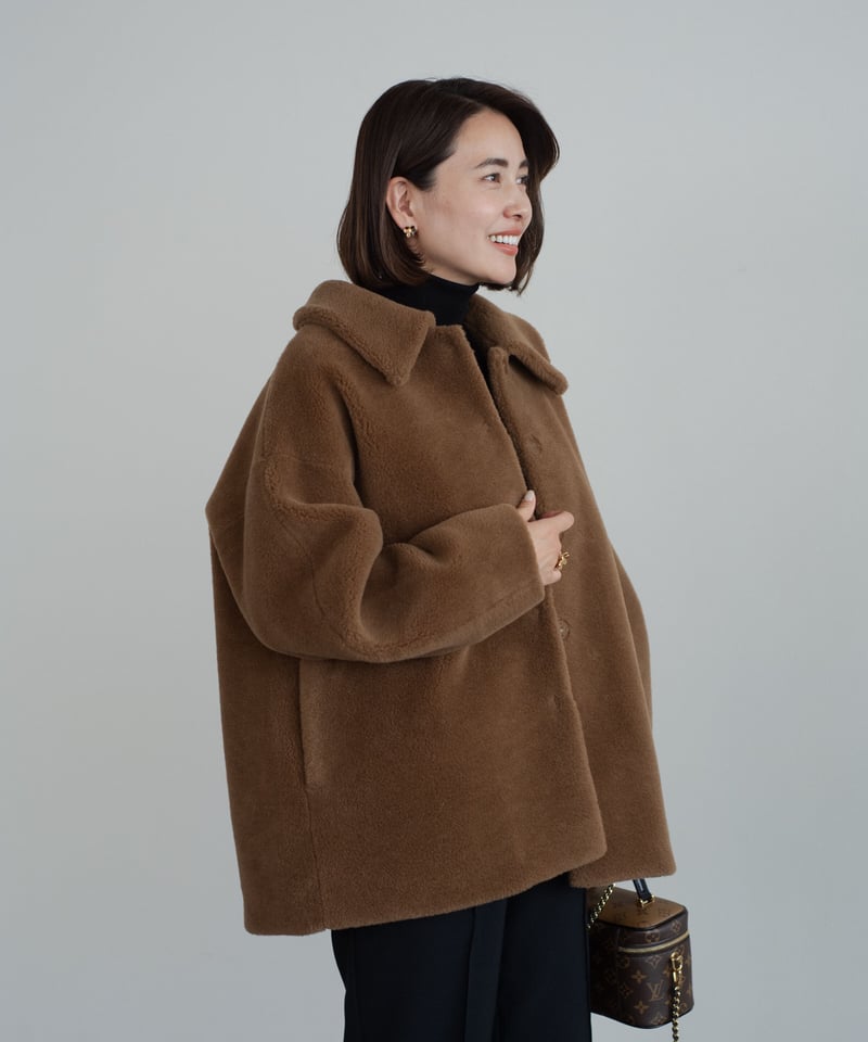 【新品＊タグ付】OHGA MOUTON COAT ＊ BROWN ＊ Mサイズ