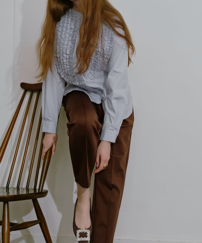 OHGA　新作 サテン　ビジュー　パンプス　モカ 限定 ohga サテンビジューパンプス モカ