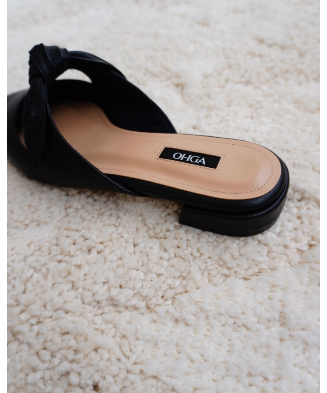 LEATHER RIBBON MULE | OHGA