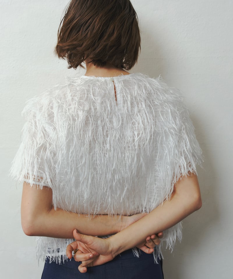 OHGA フリンジトップス　ツイード トップス　オーガ CATEGORY TOPS | OHGA