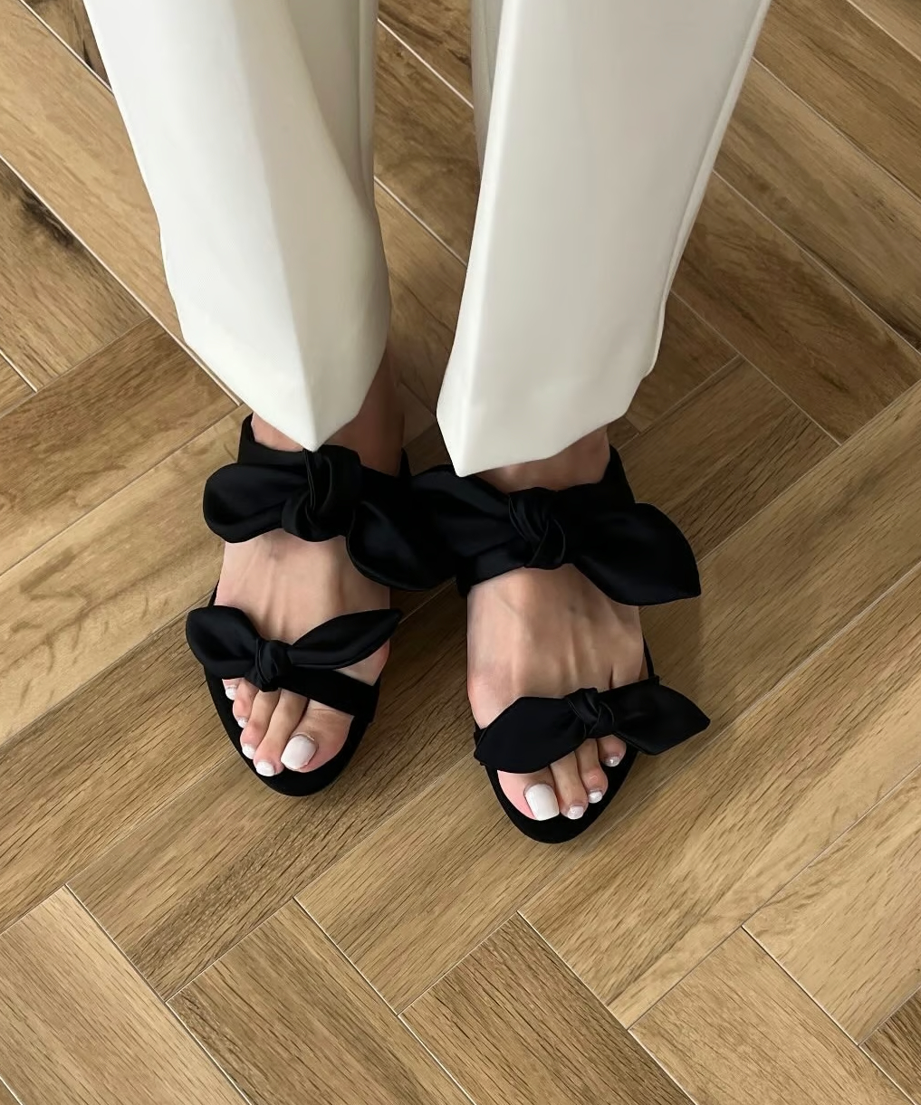 DOUBLE RIBBON SANDAL | OHGA
