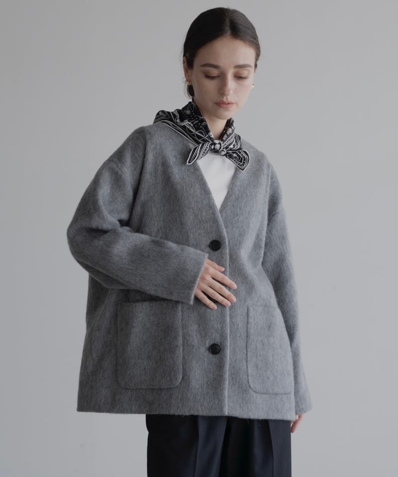 OHGA シャギーコーディガン　ホワイト トランテアン ソン ドゥ モード 31 Sons de mode シャギー