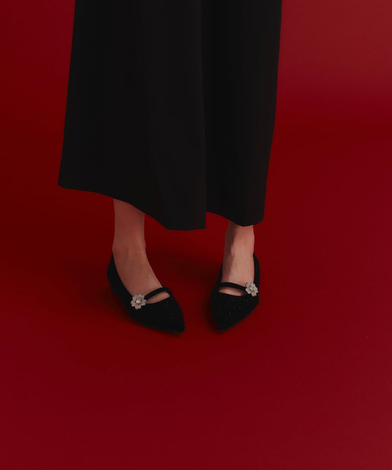靴 OHGA TULLE DOT BIJOU PUMPS 靴 OHGA TULLE DOT BIJOU PUMPS GLITTER BIJOU PUMPS | OHGA