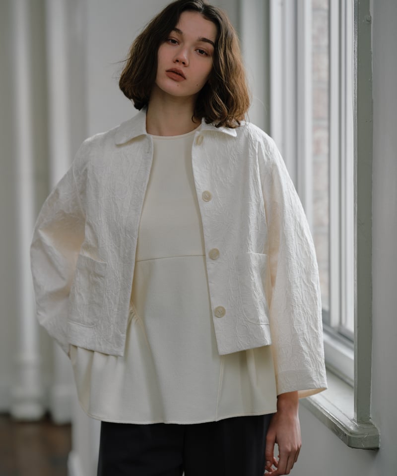 ohga ジャガード　フラワージャケット　ブラック　タグあり ohga ジャガード フラワージャケット ブラック タグあり 2025年最新