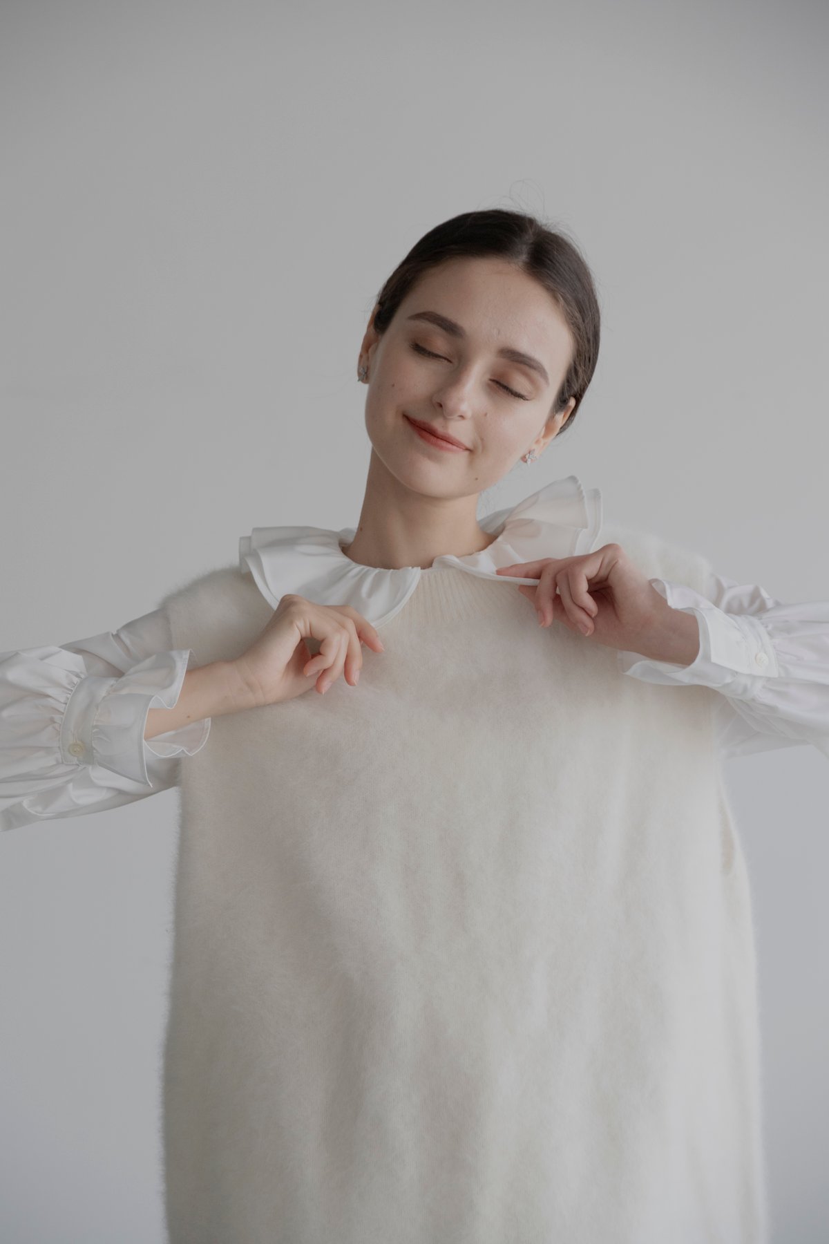 OHGA MOKE VEST オーガ モケベスト ホワイト OHGA MOKE VEST オーガ