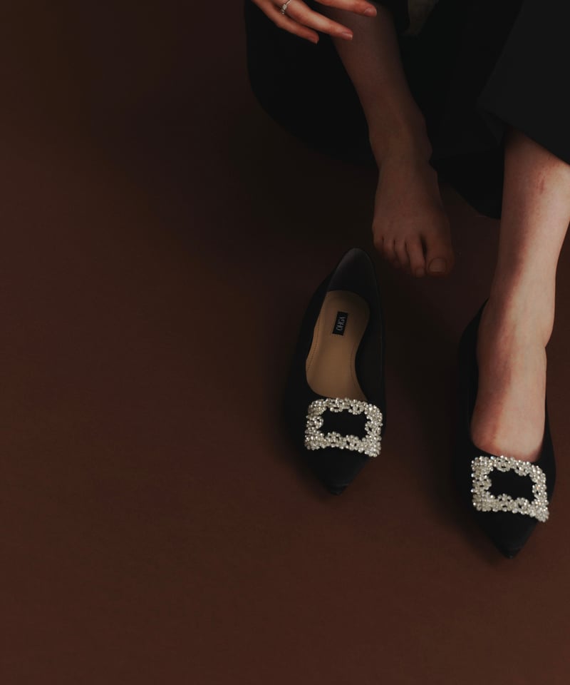 OHGA DOT BIJOU PUMPS 22.5 ブラック ohga ドットビジューパンプス ブラック 22.5センチ