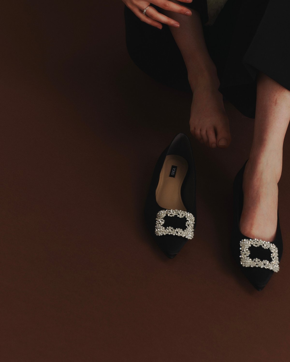 SATIN BIJOU PUMPS | OHGA