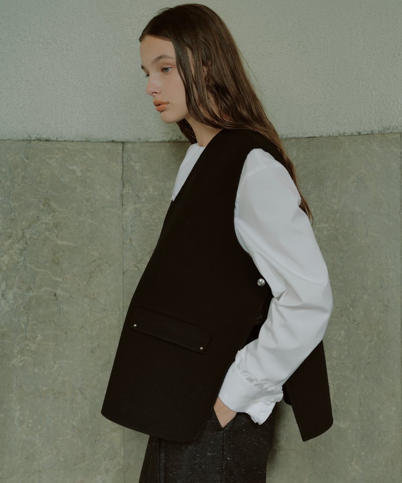 ohga 3way vest 黒　新品未使用 WOOL VEST | OHGA