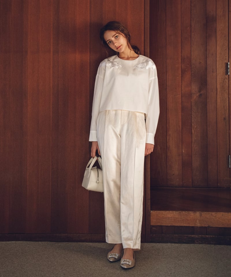 新品未使用タグ付きOHGA ROSEブラウスローズ グレー レア 36 ファッション 新品未使用タグ付きOHGA ROSEブラウスローズ