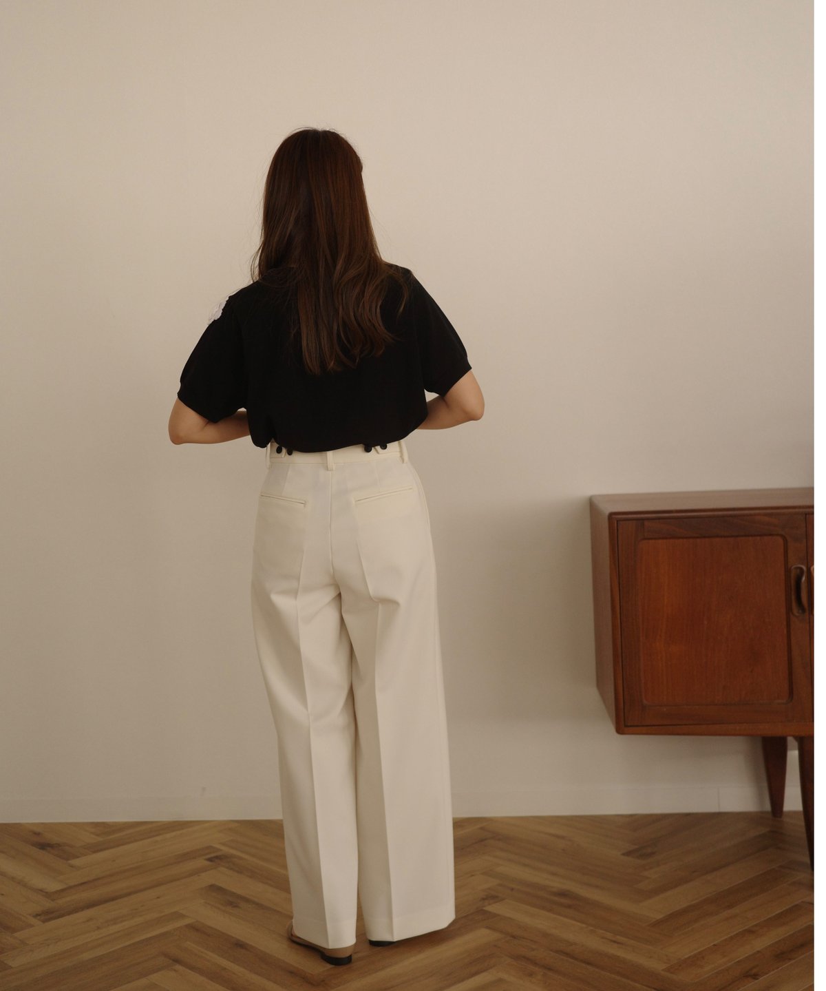 ohga CROCHET MOTIF KNIT フラワーニットベージュ新品