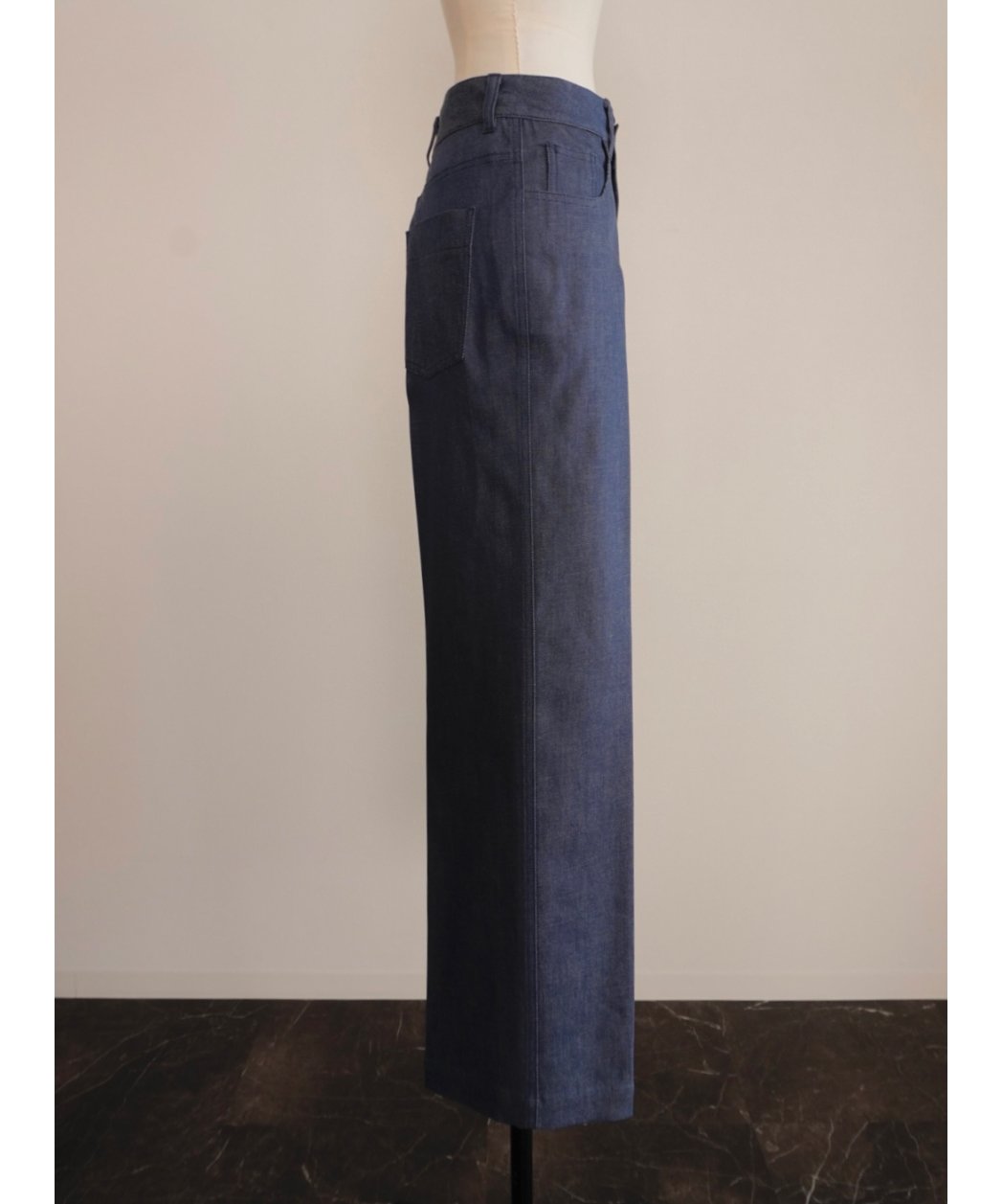 OHGA オーガ ベルト ハイウエスト　パンツ　M ネイビー OHGA オーガ ベルト ハイウエスト パンツ M ネイビー OHGA