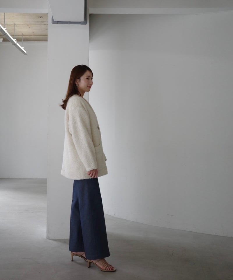 ohga 2024 AW シャギーコーディガン　グレー シャギーニットカーディガン / GRACE CONTINENTAL | GRACE