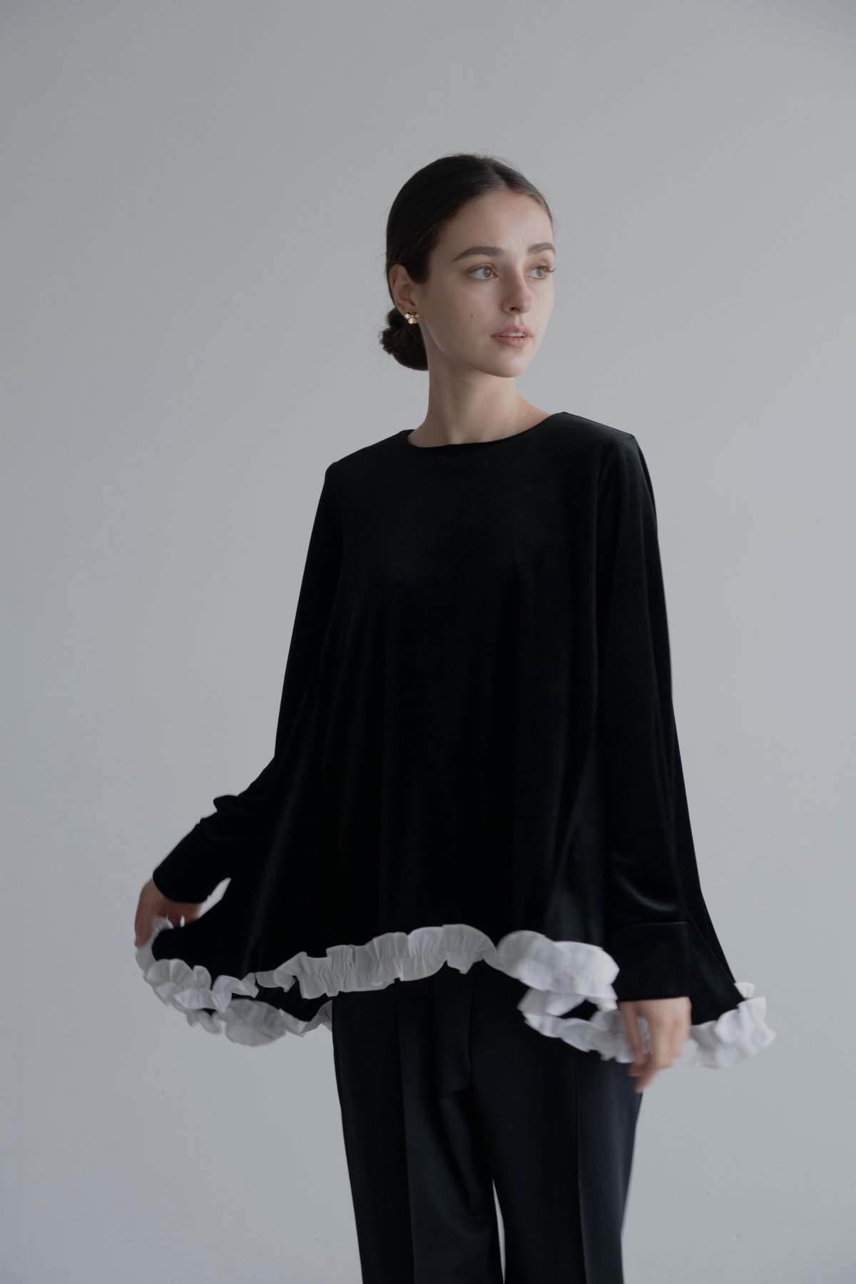 パンツ ohga VELOR PANTS Bleached Velor Pants:BLACK | ユニークジーンストア