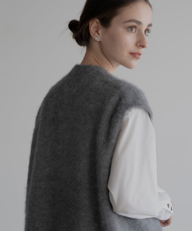 ohga FOX KNIT VEST グレー