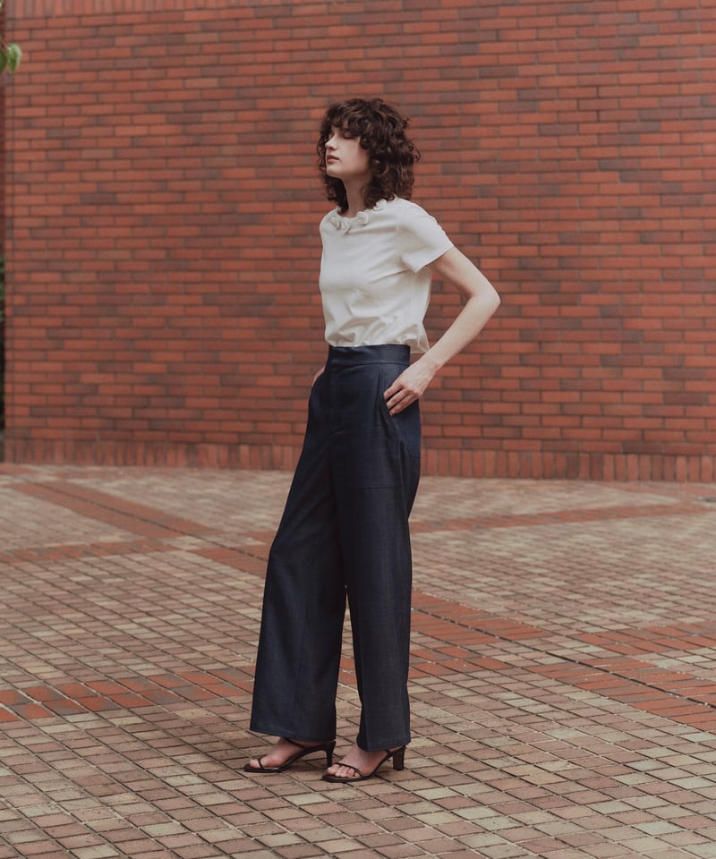 OHGA ベージュパンツ　新作　完売品 美脚ベイカーズパンツ | OHGA