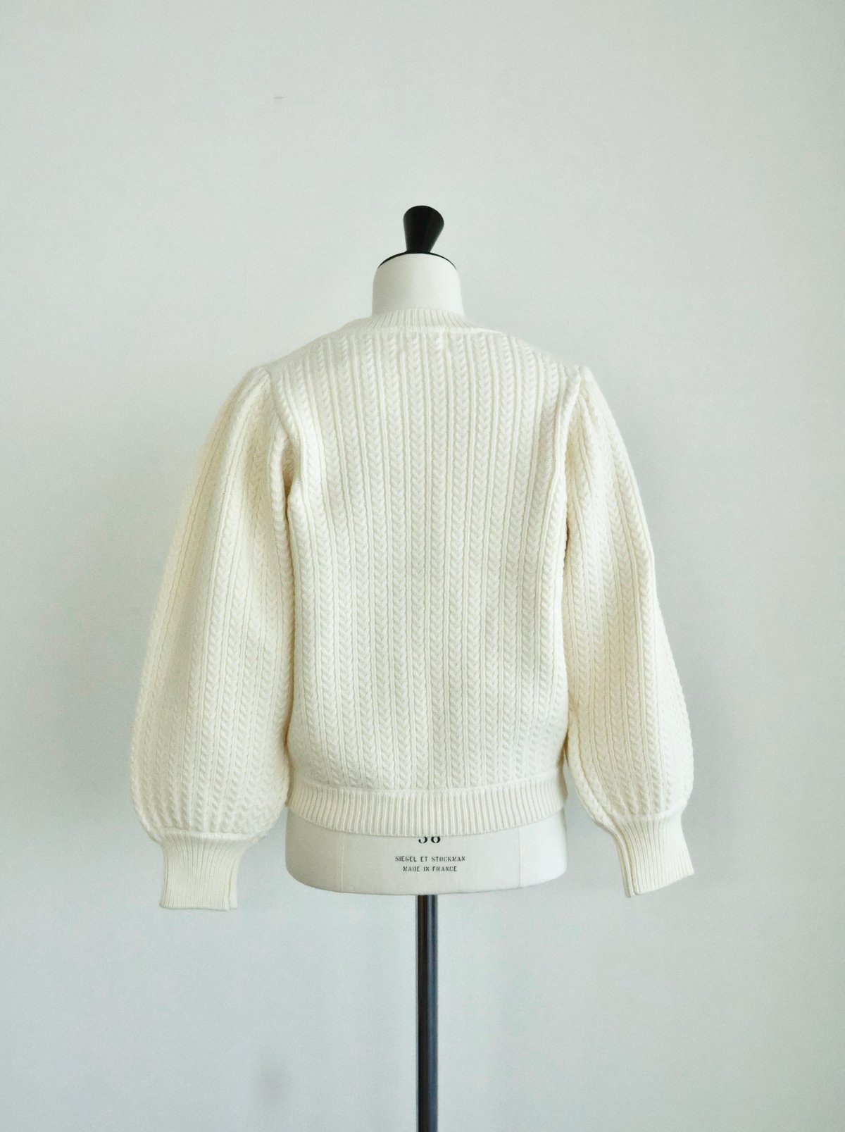 【OHGA】SQUARE PUFF ホワイト SQUARE PUFF OHGA OHGA 23aw PUFF KNIT white