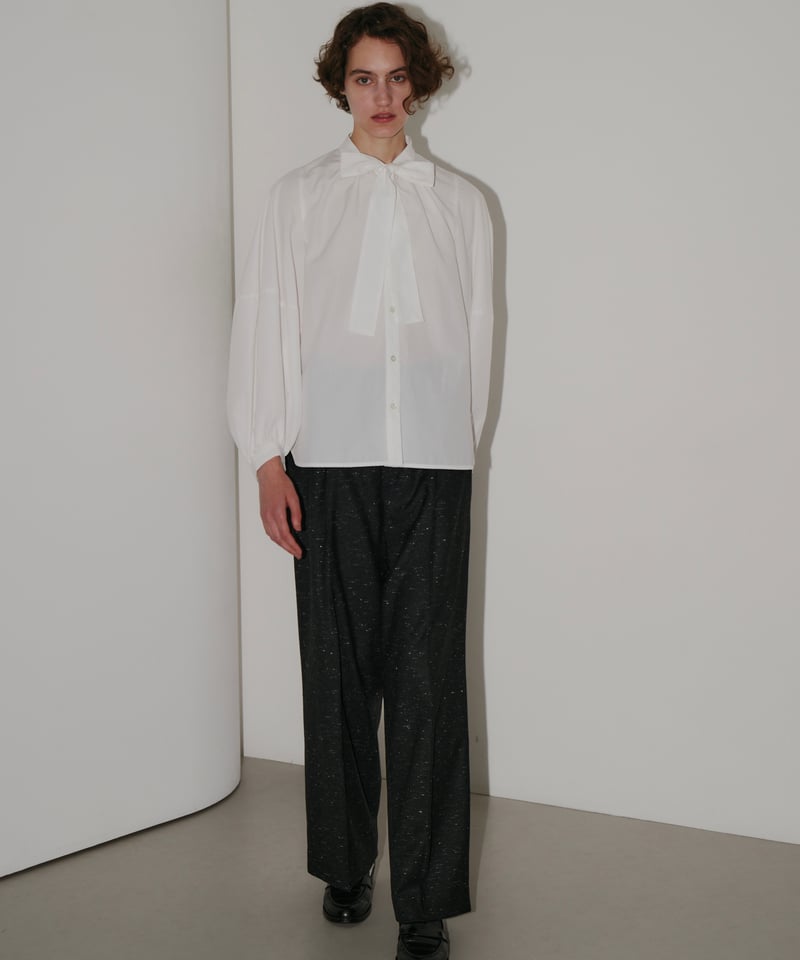 OHGA　オーガ　ボウタイブラウス　BOWTIE BLOUSE　ホワイト BOWTIE BLOUSE | OHGA