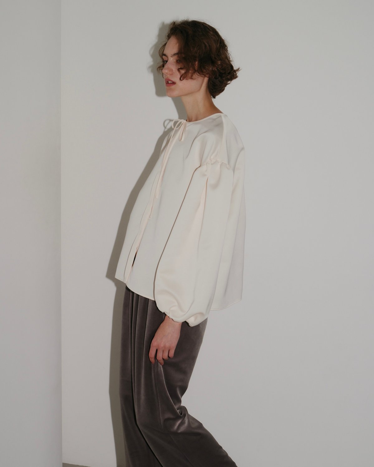 トップス SATIN BLOUSE OHGA SATIN BLOUSE | OHGA