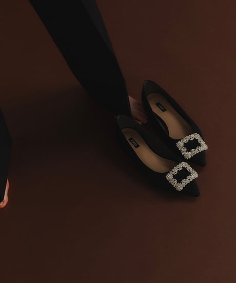 SATIN BIJOU PUMPS