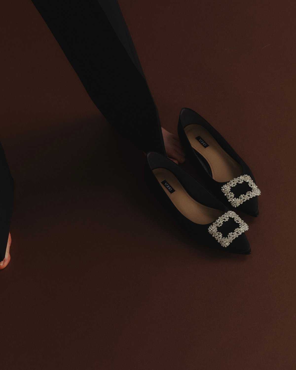 SATIN BIJOU PUMPS | OHGA