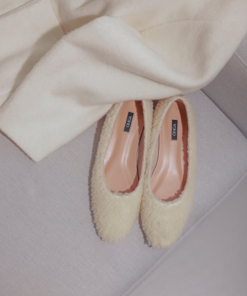 OHGA オーガ COMBI TWEED PUMPS ホワイト パンプス OHGA オーガ COMBI