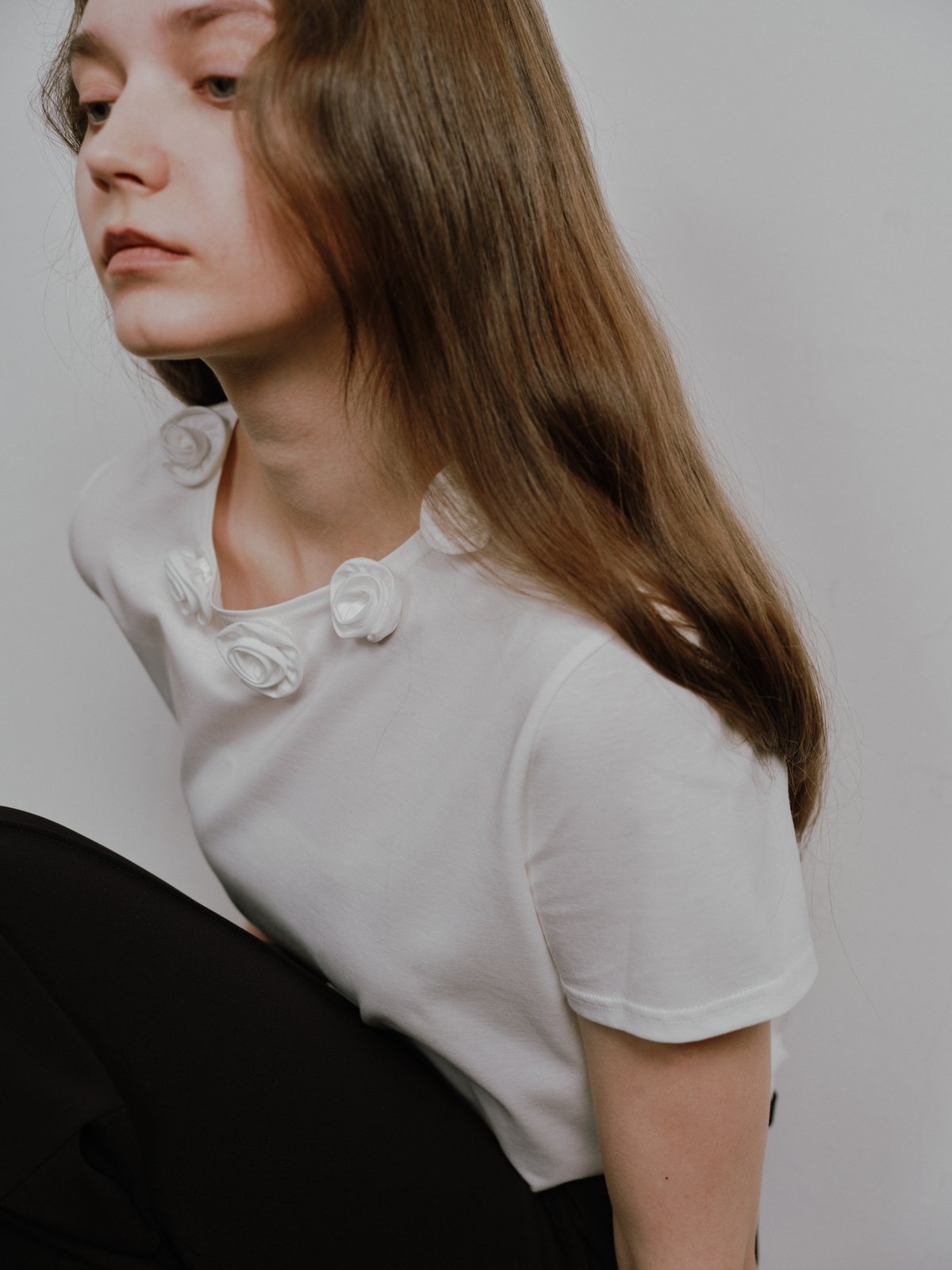 OHGAオーガCORSAGE TEE半袖Tシャツブラウス CORSAGE TEE | OHGA