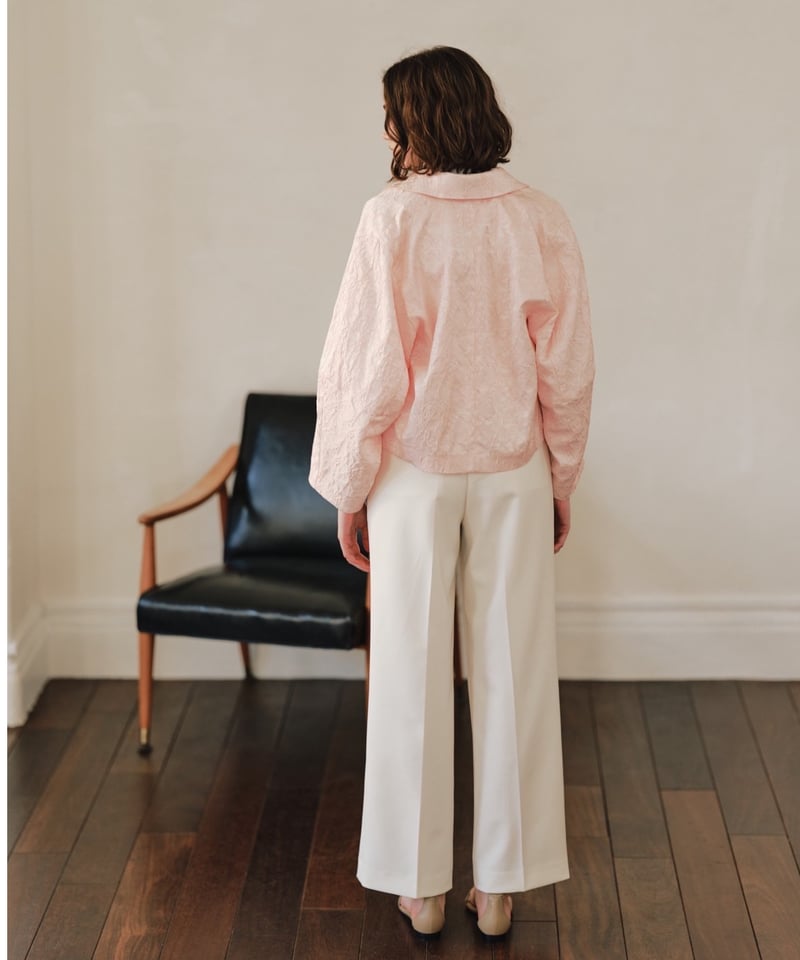 OHGA TUCK PANTS セミワイドパンツ ネイビーM TUCK PANTS セミワイドパンツ | OHGA