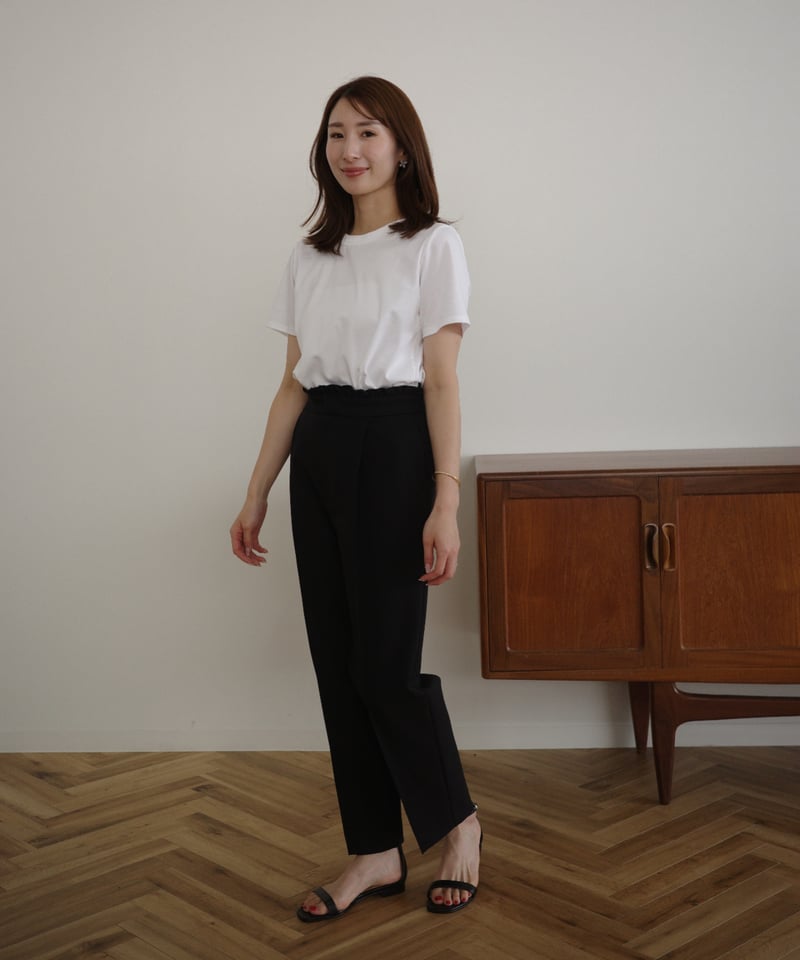 ohga BACK RIBBON T-shirt ホワイト　リボン　Tシャツ BACK RIBBON T-shirt | OHGA