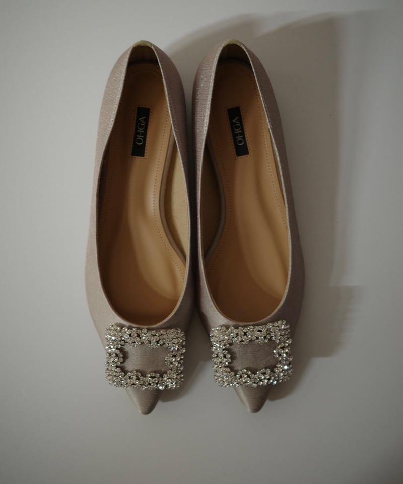 靴 OHGA DOT BIJOU PUMPS SATIN BIJOU PUMPS | OHGA