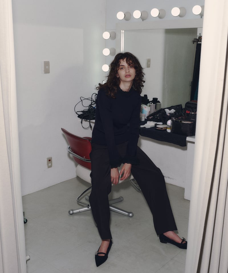 靴 OHGA DOT BIJOU PUMPS ohga ドットビジューパンプス ブラック 22.5センチ