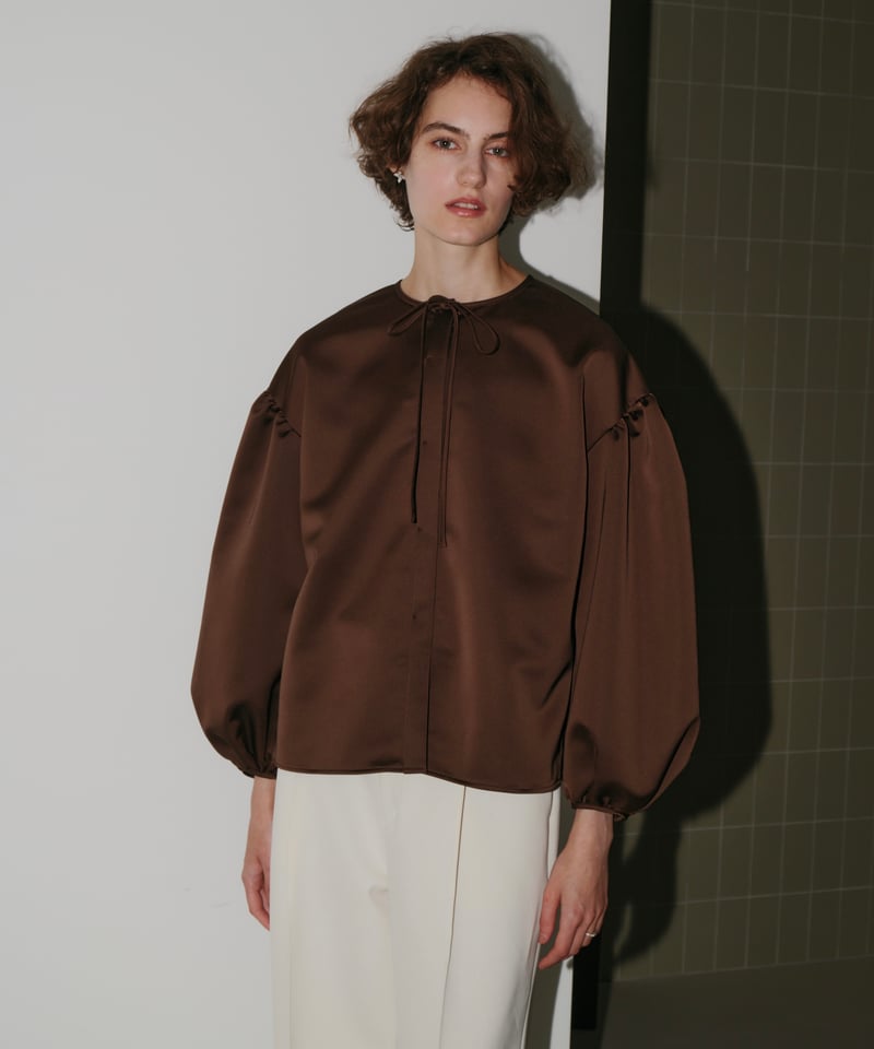トップス SATIN BLOUSE OHGA SATIN BLOUSE | OHGA