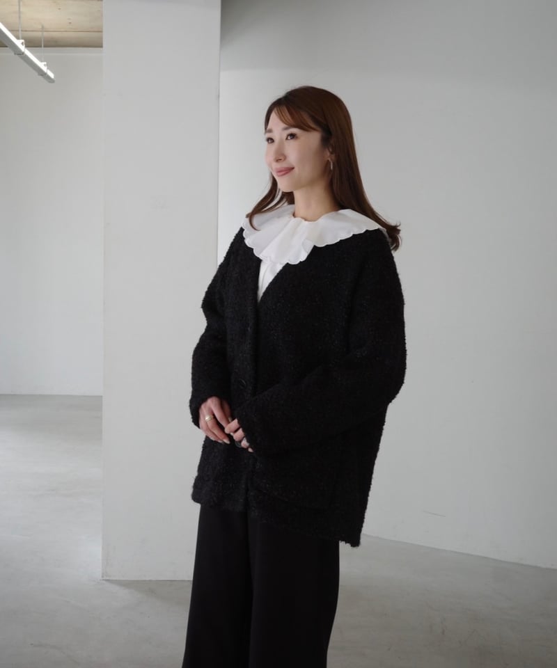 ほぼ未使用　ohga オーガ　PICO BLOUSE 襟フリルブラウス ほぼ未使用 ohga オーガ PICO BLOUSE 襟フリルブラウス