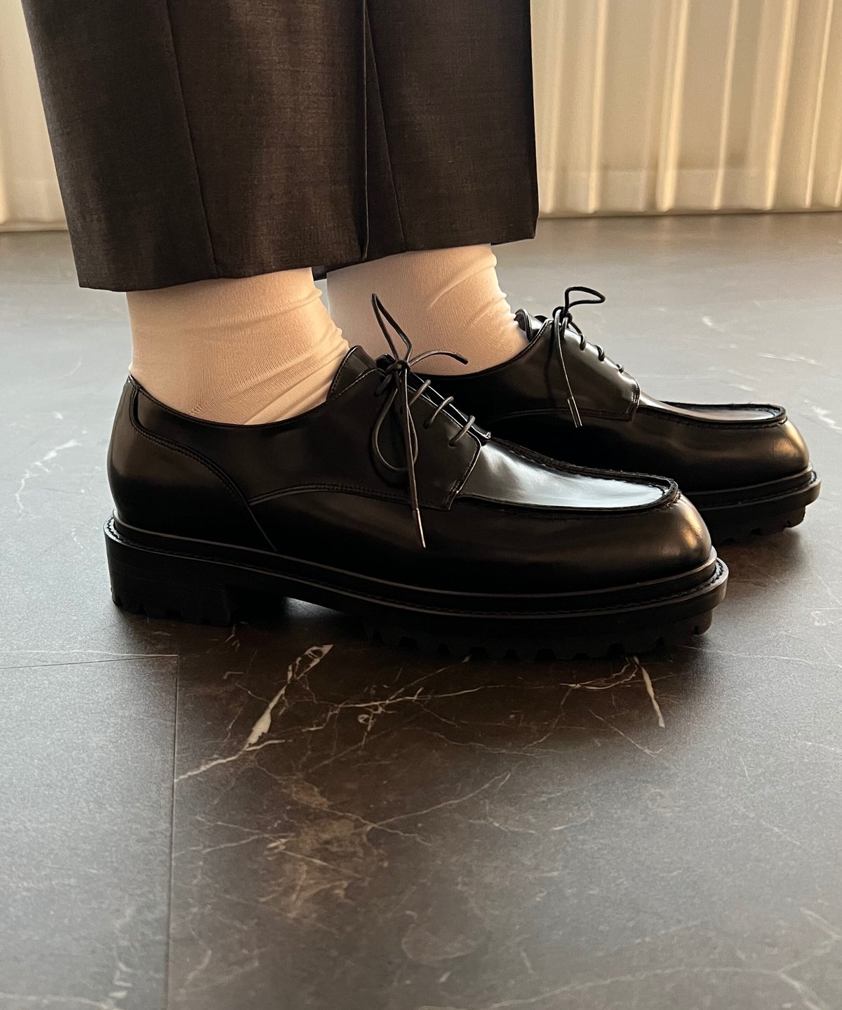 美品　ohga オーガ　オックスフォード　24cm ローファー　黒 美品 ohga オーガ オックスフォード 24cm ローファー 黒