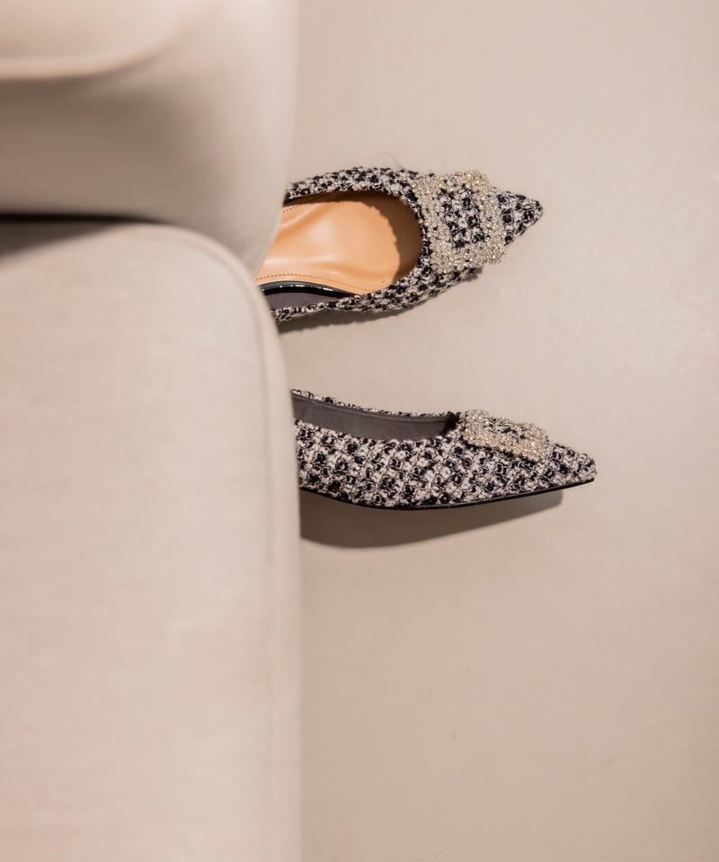 TWEED BIJOU PUMPS | OHGA TWEED BIJOU PUMPS | OHGA