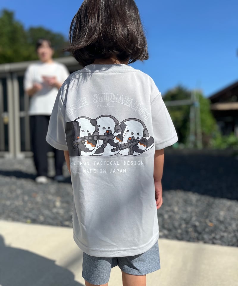 シマエナガ キッズドライTシャツ (アーミーグリーン) | にとろん