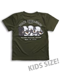シマエナガ　キッズドライＴシャツ (アーミーグリーン)
