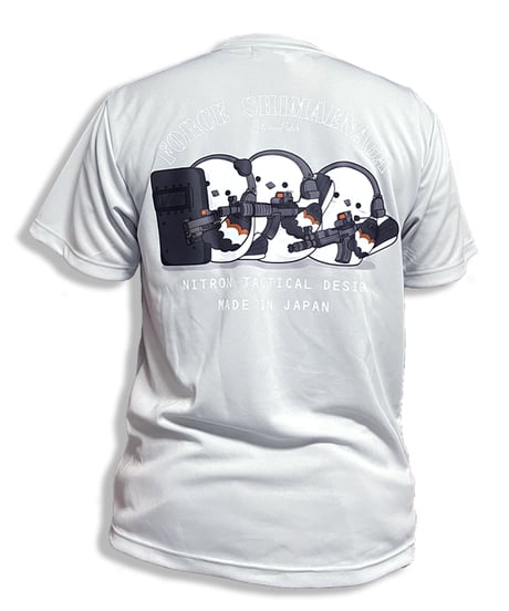シマエナガ　ドライＴシャツ（シルバーグレー）