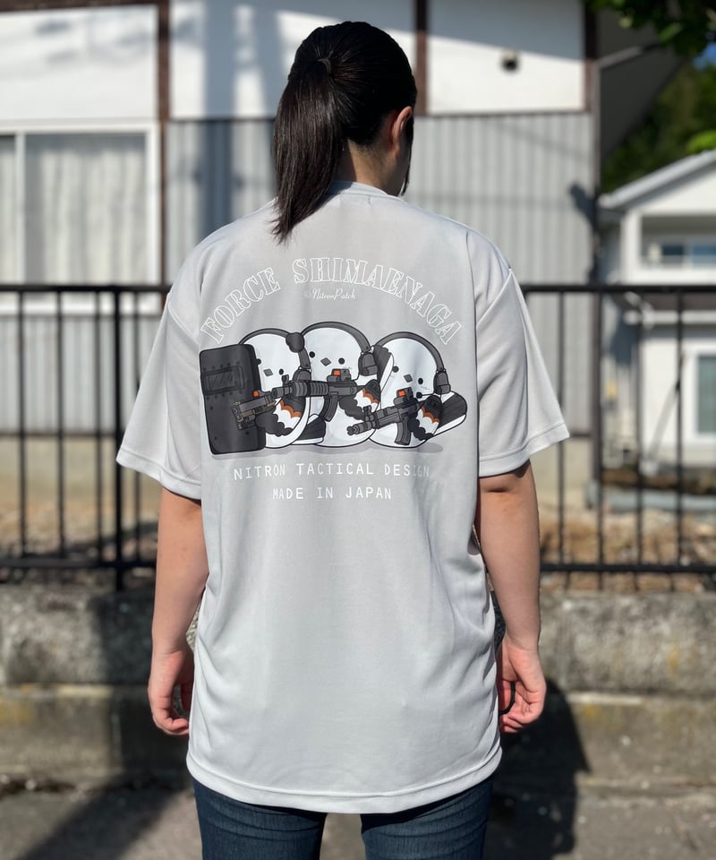 シマエナガ ドライTシャツ（シルバーグレー） | にとろんぱっちの販売所