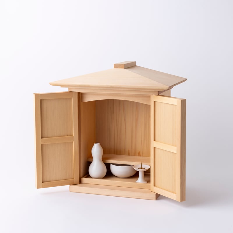 OGAMIDO」寄棟屋根 | たなごころ（ウッドペッカーの神仏具）